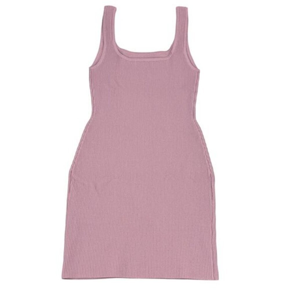 Aritzia Babaton Sculpt Knit Ribbed Squareneck Tank Mini Dress In Claremont XS - Picture 7 of 7